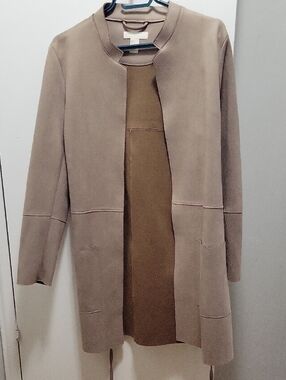 H&M Taupe Open-Front Trench Coat